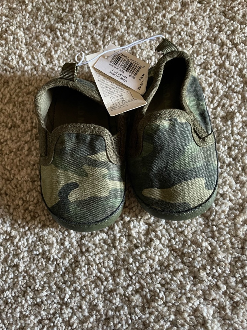 Old Navy Camo Slip-On Baby Shoes - Green